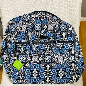 *Retired Style* Vera Bradley Overnighter Tote in Blue Seirra
